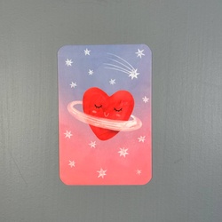 Букет «Мини-открытка «Сердце-планета» / PrintMyFlowers 00073»