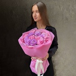 Монобукет из гвоздики микс — монобукет из 15 гвоздик - Фотография 3