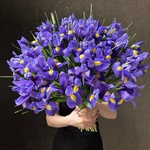51 синий ирис — монобукет из 51 синего ириса - Фотография 1
